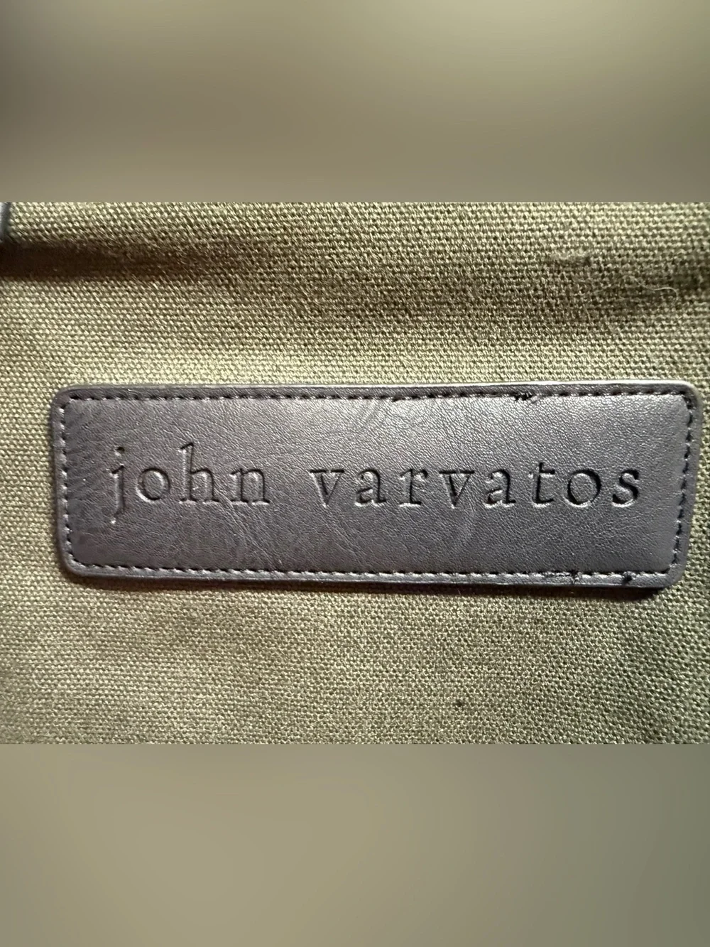 NEW John Varvatos Men's Olive Green Canvas Weekender With Shoulder Straps